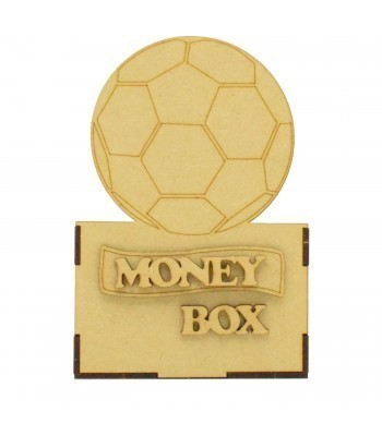 Laser Cut Small Money Box - Football Design
